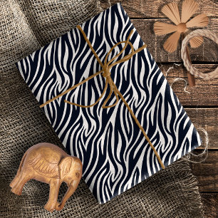 Bold Zebra Skin Pattern Black & White ID1151 Wrapping Paper