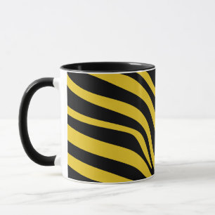 Bold Zebra Stripes in Yellow and Black Mug