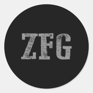 Bold Zfg Zero F Cks Given Classic Round Sticker