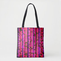 Bolder Pink and Purple Glitch Tote Bag