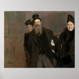 Boldini - John Lewis Brown, Wife, Daughter 1890 Poster