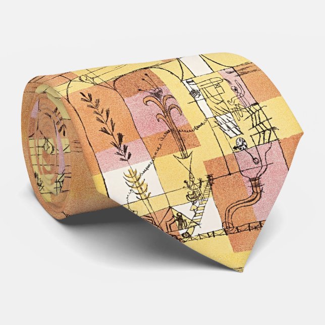 Boldly Abstract: Paul Klee Inspired Neck Tie (Rolled)