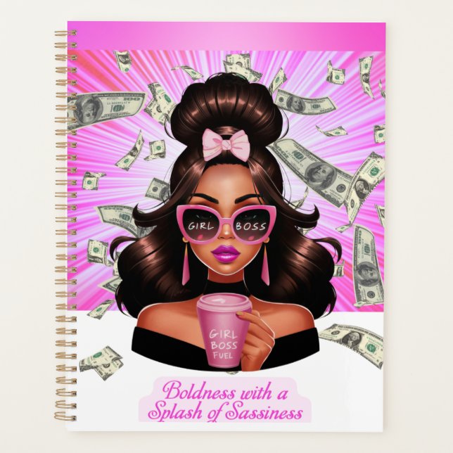 BOLDNESS WITH A SPLASH OF SASSINESS Spiral Note Planner (Front)