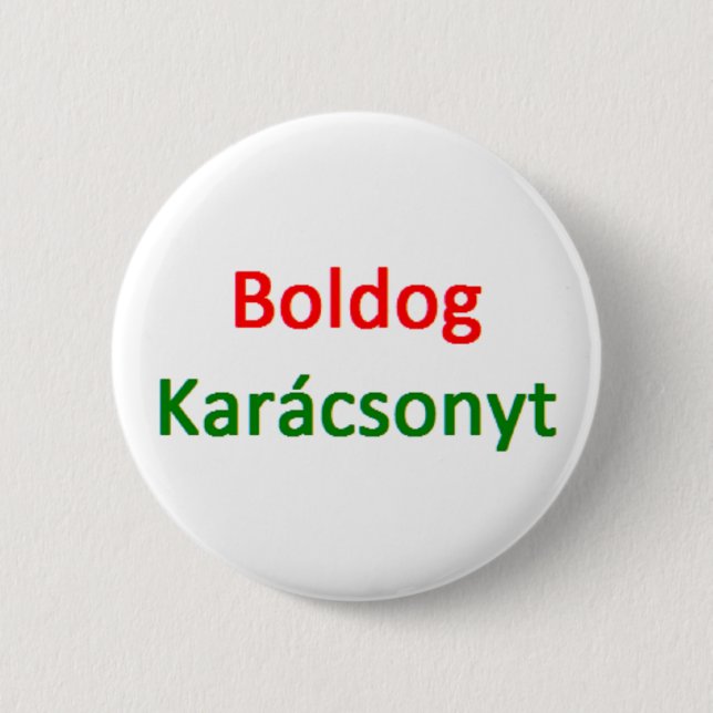 boldog karacsonyt coffee mug 6 cm round badge (Front)
