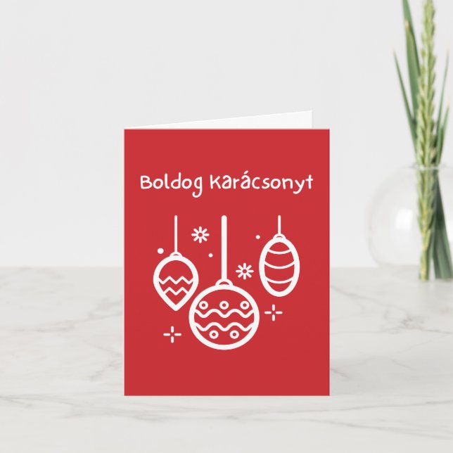 Boldog Karácsonyt Hungarian Christmas  Card (Front)