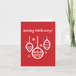 Boldog Karácsonyt Hungarian Christmas  Card