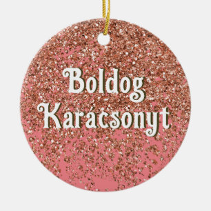 Boldog Karácsonyt   Merry Christmas in Hungarian S Ceramic Tree Decoration