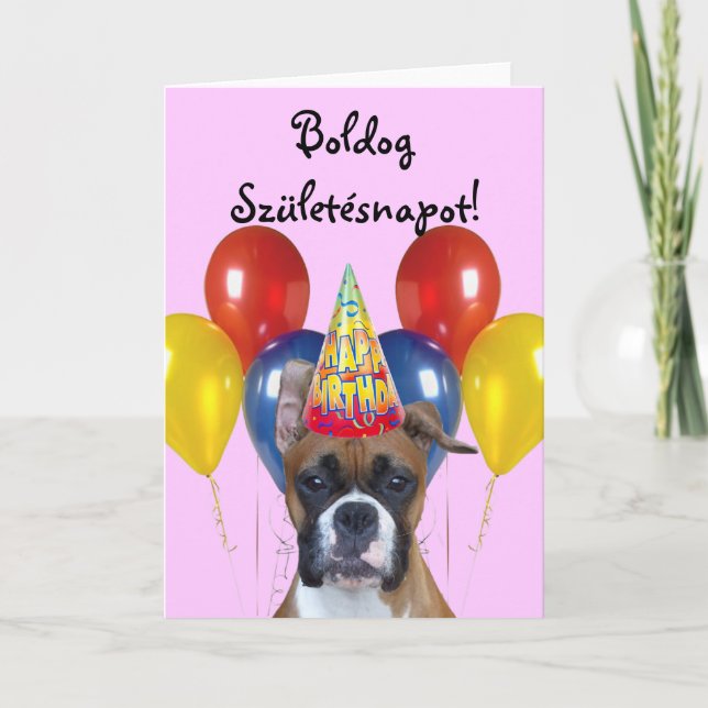 Boldog Születésnapot! Birthday  Boxer Card (Front)