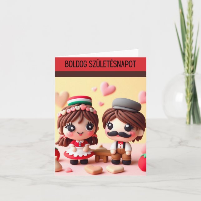 Boldog születésnapot, Hungarian birthday  Card (Front)