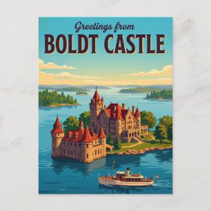 Boldt Castle USA Postcard