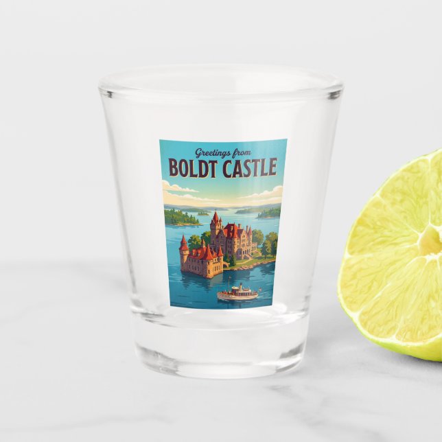 Boldt Castle USA Shot Glass (Front)