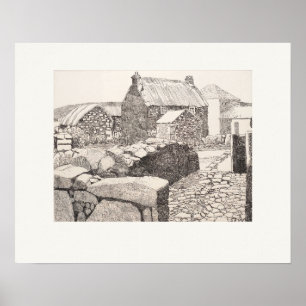 Boleigh Farm Cornwall Eleanor Hughes Restrike Poster