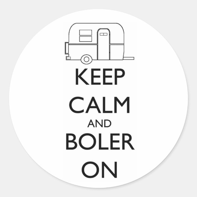 Boler sticker - Keep Calm and Boler On (Front)