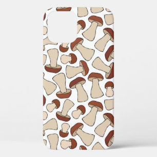 Boletus or Porcini Mushroom Seamless Endless Patte iPhone 12 Case