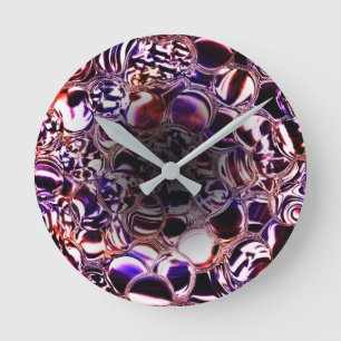 Bolhas de vidro colorido ou pedra semi preciosa? round clock