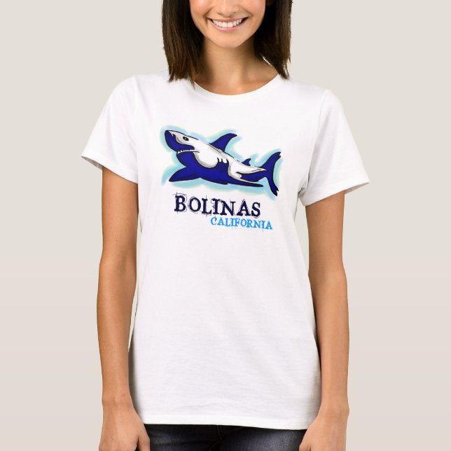 Bolinas California ladies blue shark tank (Front)