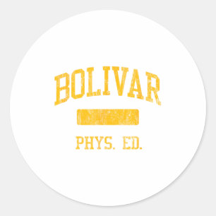 Bolivar High School Hs Bolivar Mo Phys Ed Classic Round Sticker