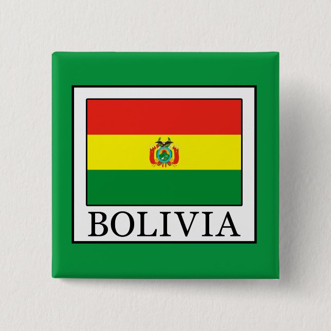 Bolivia 15 Cm Square Badge (Front)