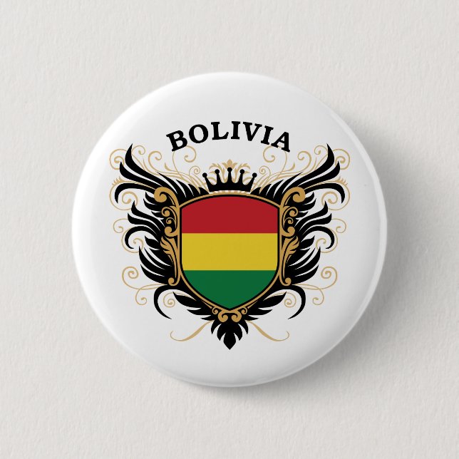 Bolivia 6 Cm Round Badge (Front)