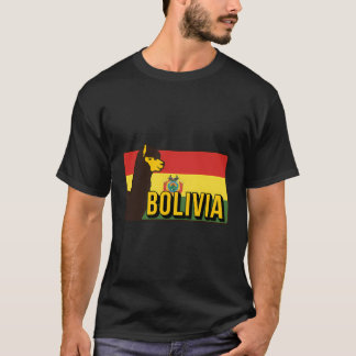 Bolivia Alpaca La Paz Cochabamba Flag Bolivian Cru T-Shirt