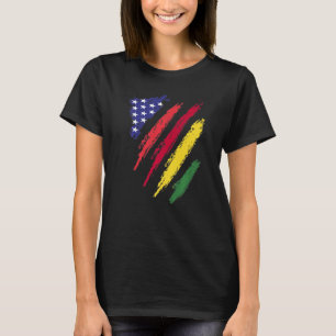 Bolivia American Grown Flag USA Patriot Heritage M T-Shirt