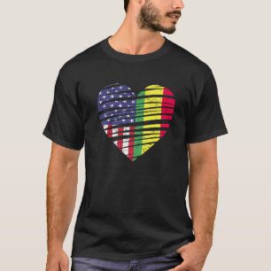 Bolivia American Grown Heart USA Patriot Heritage T-Shirt