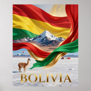 Bolivia Andes National Heritage Poster