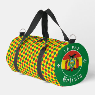 Bolivia Bag, gym, travel bag, Bolivian Flag Duffle Bag