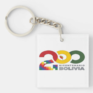 Bolivia bicentenario 200 años key ring