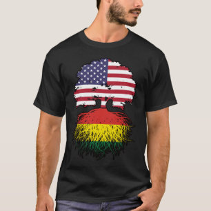 Bolivia Bolivian American USA Tree Roots Flag T-Shirt