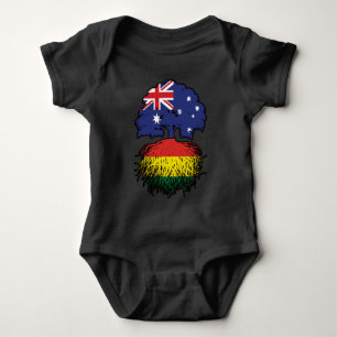 Bolivia Bolivian Australian Australia Tree Roots Baby Bodysuit