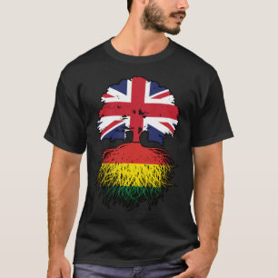 Bolivia Bolivian British UK Tree Roots Flag T-Shirt