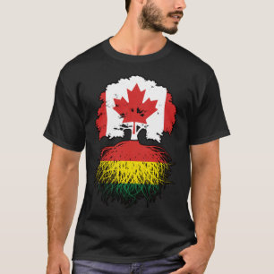 Bolivia Bolivian Canadian Canada Tree Roots Flag T-Shirt