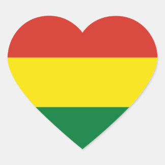 Bolivia/Bolivian (Civil) Heart Flag Heart Sticker