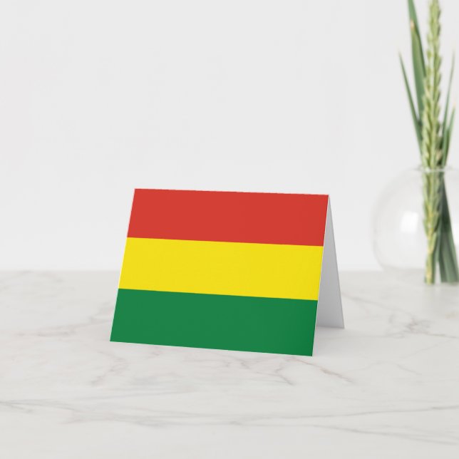 Bolivia (Bolivian) Flag Card (Front)