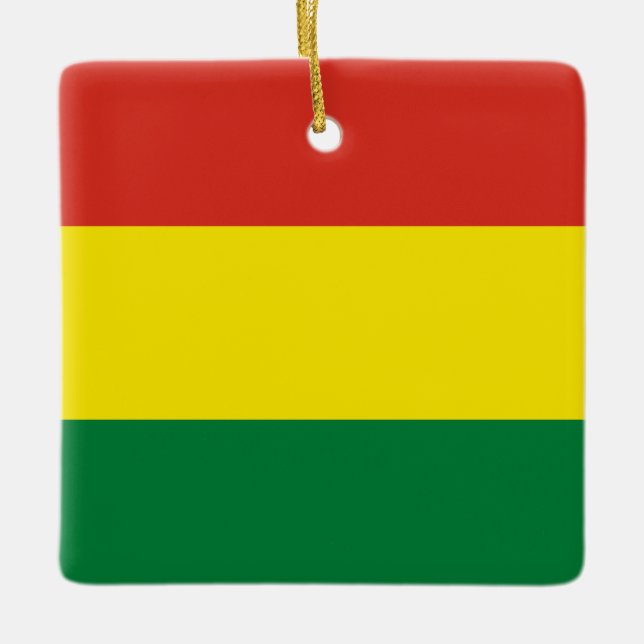 Bolivia (Bolivian) Flag Ceramic Ornament (Front)