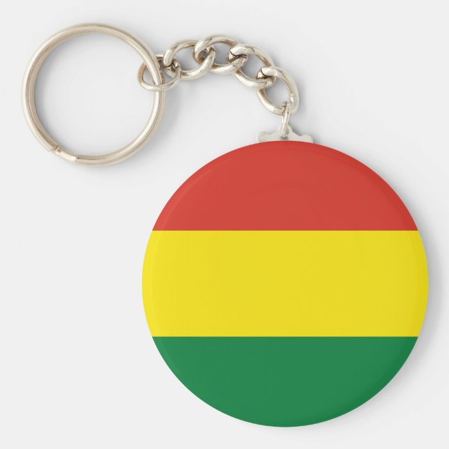 Bolivia (Bolivian) Flag Key Ring (Front)