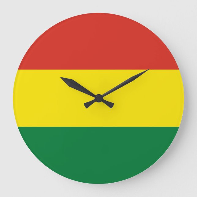 Bolivia (Bolivian) Flag Large Clock (Front)