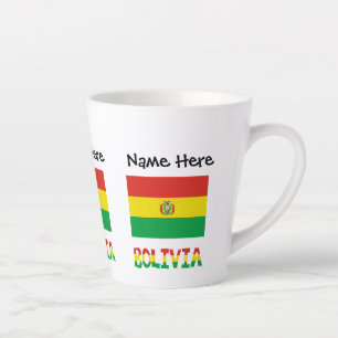 Bolivia Bolivian Flag Personalised Latte Mug