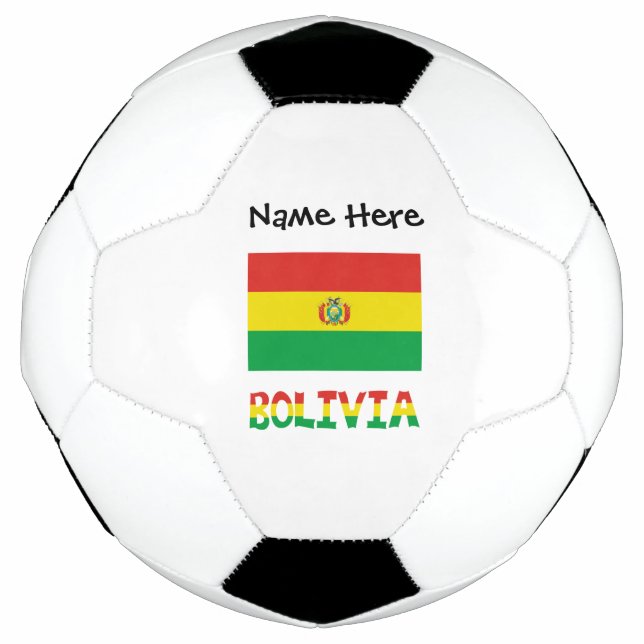 Bolivia Bolivian Flag Personalised Text Football (Front)