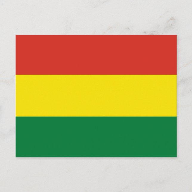 Bolivia (Bolivian) Flag Postcard (Front)