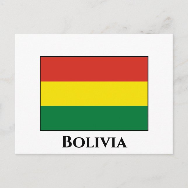 Bolivia (Bolivian) Flag Postcard (Front)