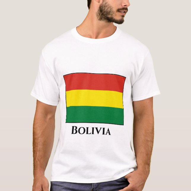 Bolivia (Bolivian) Flag T-Shirt (Front)