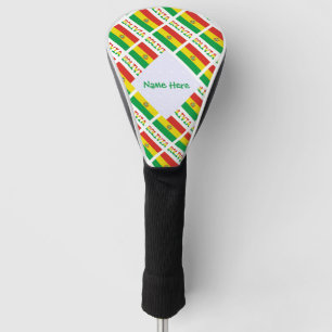 Bolivia Bolivian Flag Tiled Green Personalised Golf Head Cover