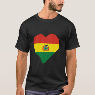 Bolivia Bolivian Pride Bolivian Roots Heart Bolivi T-Shirt
