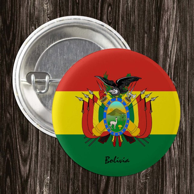 Bolivia button, patriotic Bolivian Flag fashion 3 Cm Round Badge (Creator Uploaded)