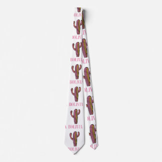 Bolivia cactus travel poster postcard keychain tie