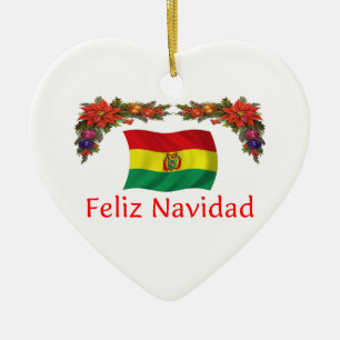 Bolivia Christmas Ceramic Tree Decoration