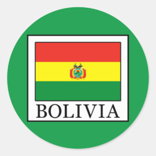 Bolivia Classic Round Sticker