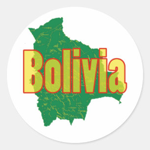 Bolivia Classic Round Sticker
